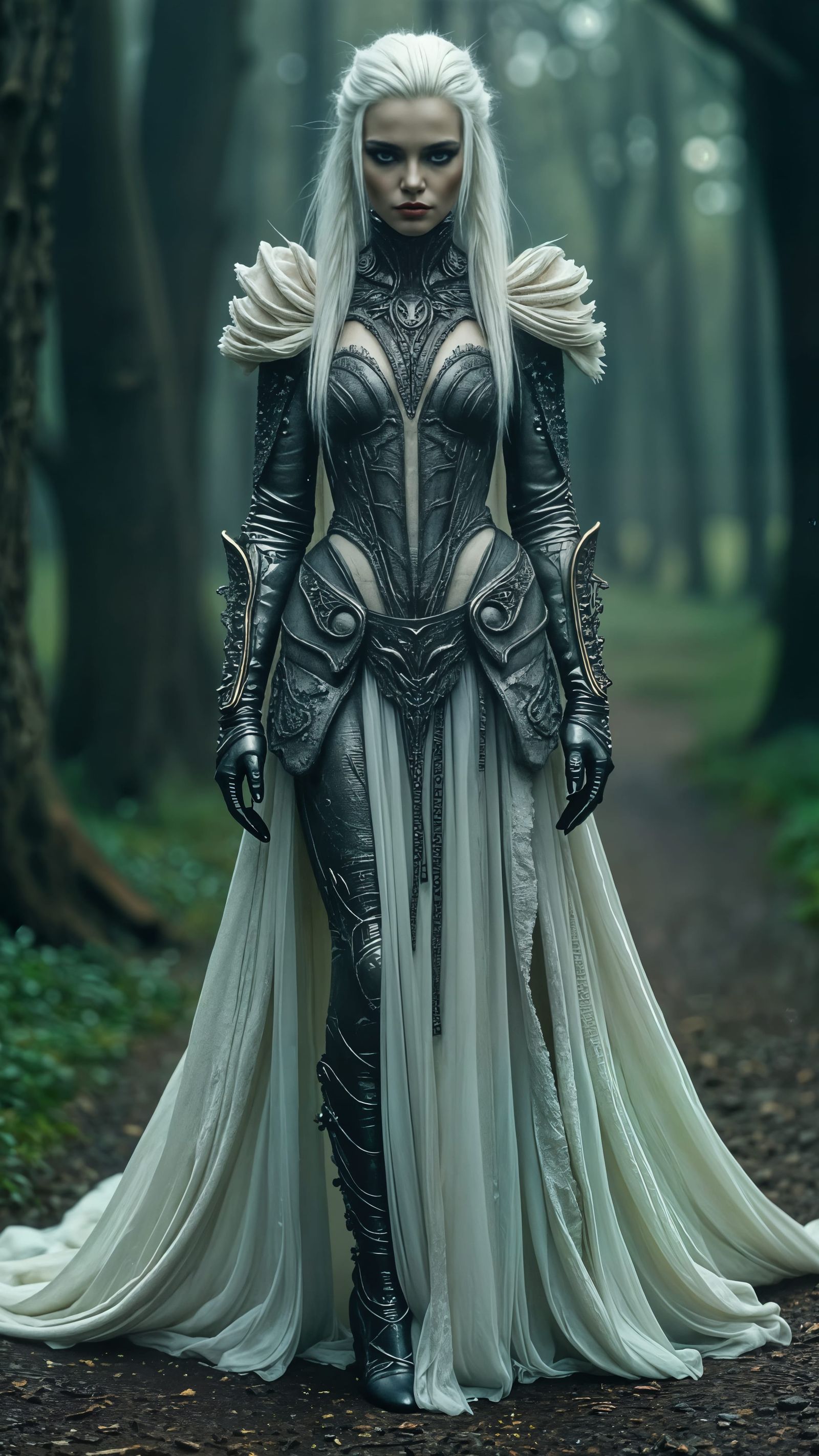 Valkyrie in Dark Cyberpunk Aesthetic