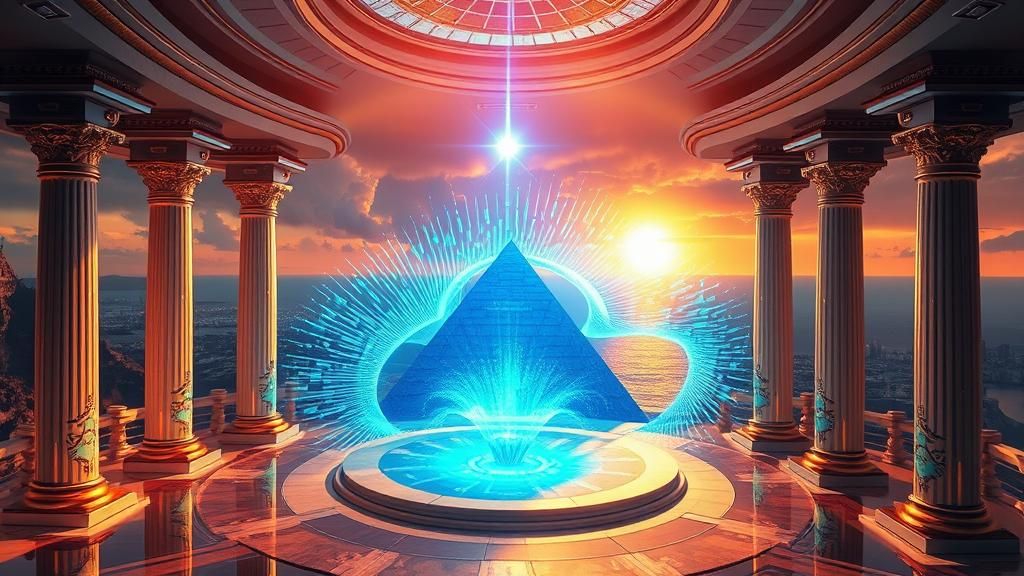 Teleportation Device Generates Plasma Spirals in Golden Hour