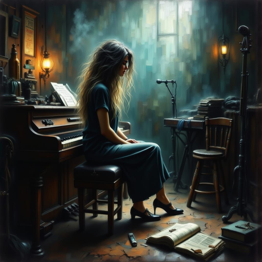 Soulful Jazz Club Beauty in Nostalgic Futurism