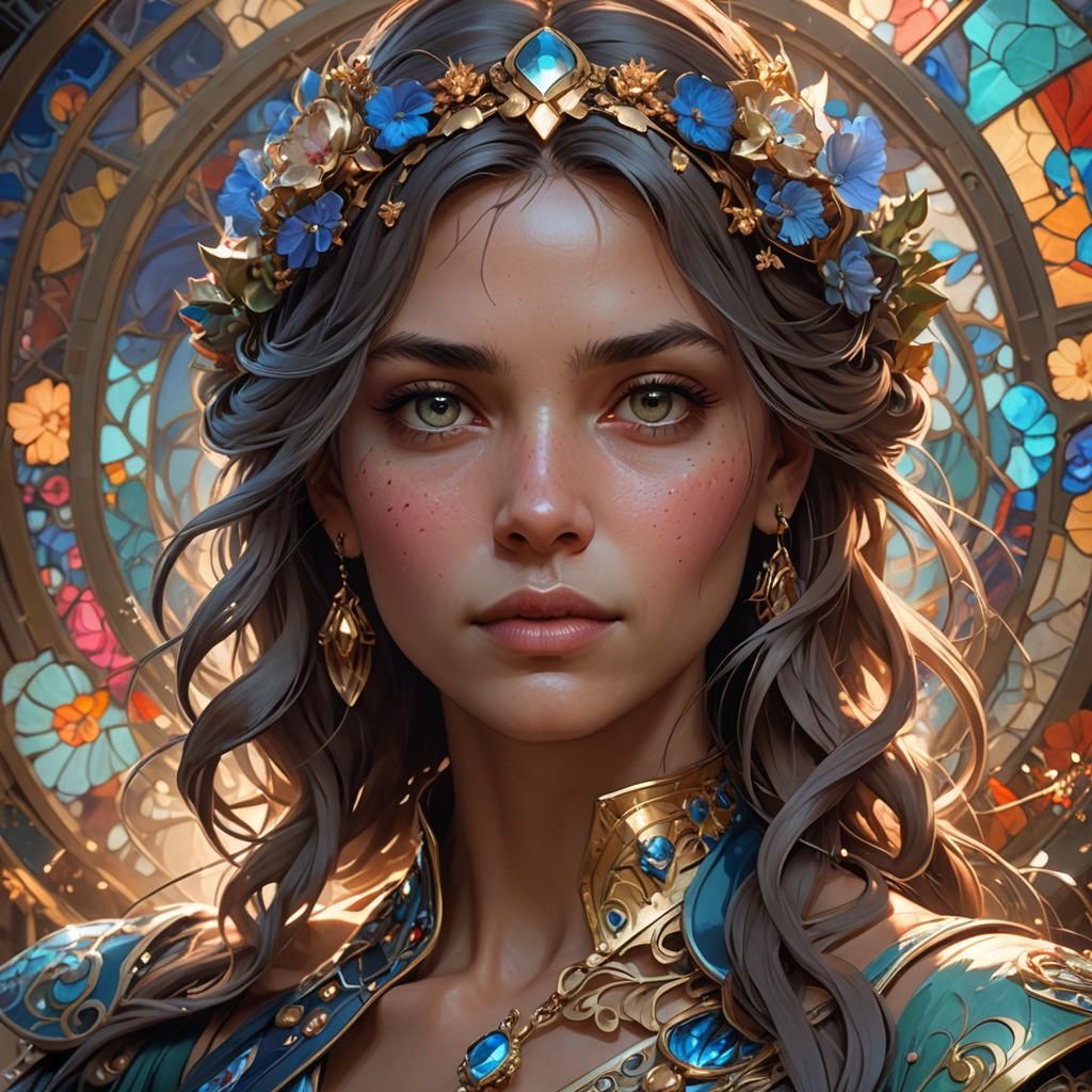 Striking Portrait of a Nude Woman: Hyperdetailed Art