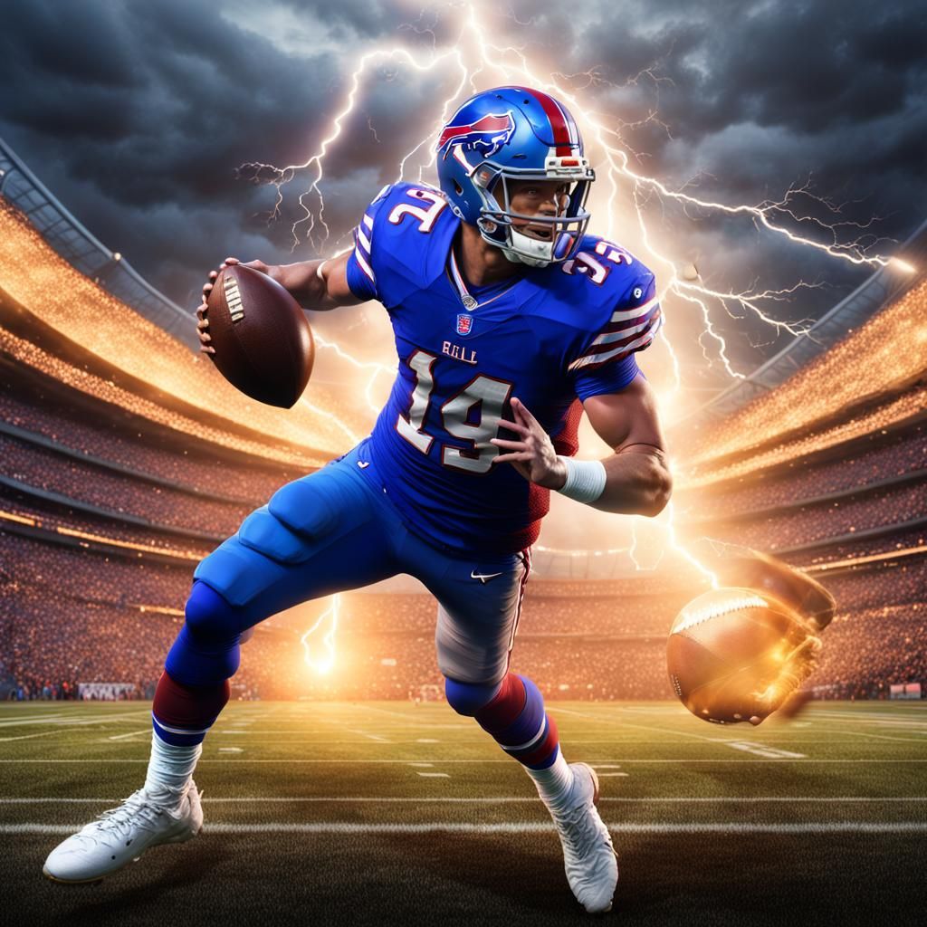 Josh Allen Football Lightning Artstation Unreal Engine Rende...