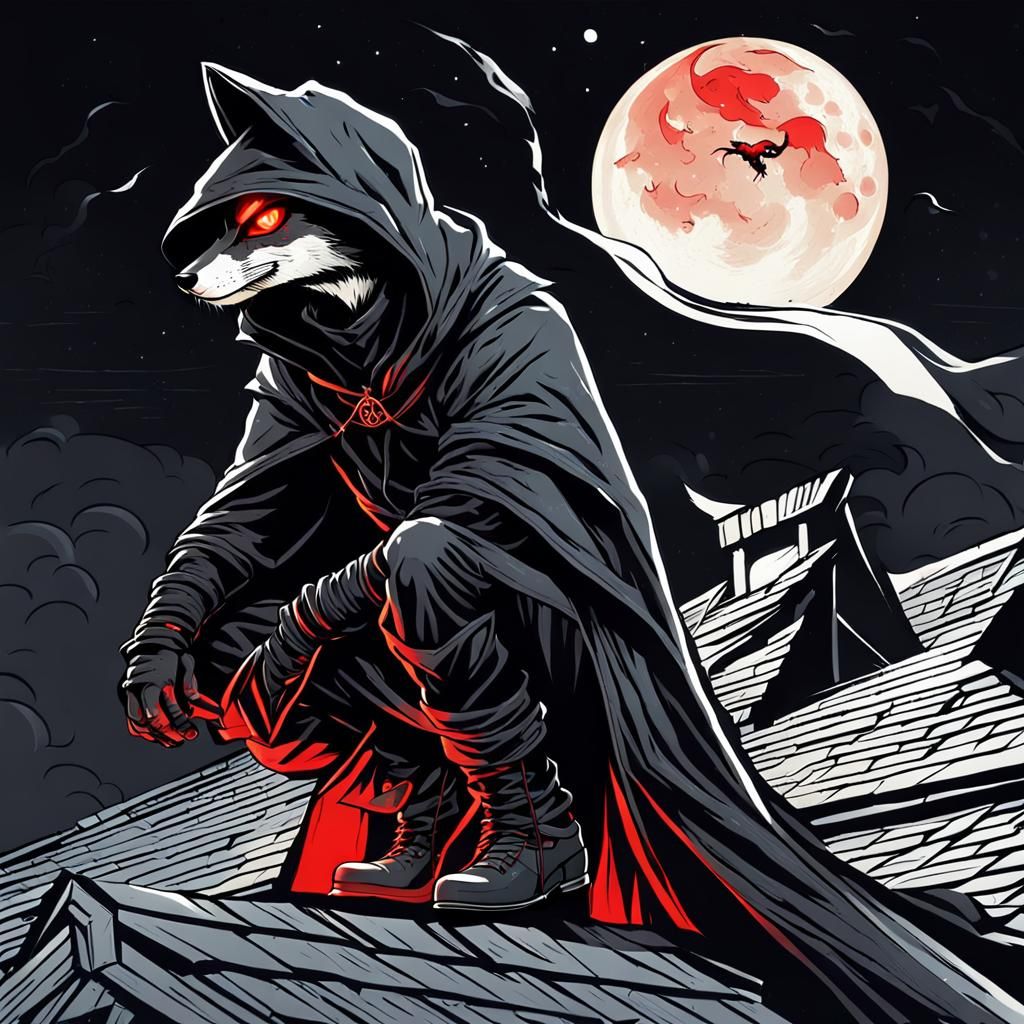 Fox Rogue Assassin in Dark Fantasy Style