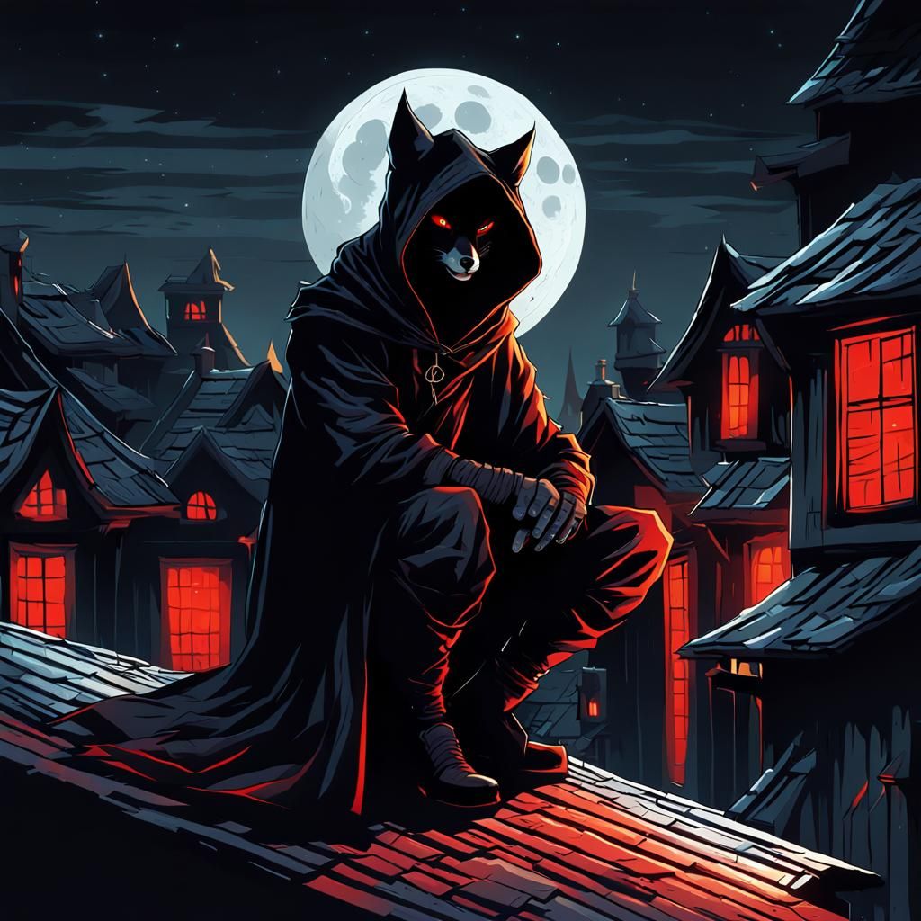 Fox Assassin in Dark Fantasy Setting