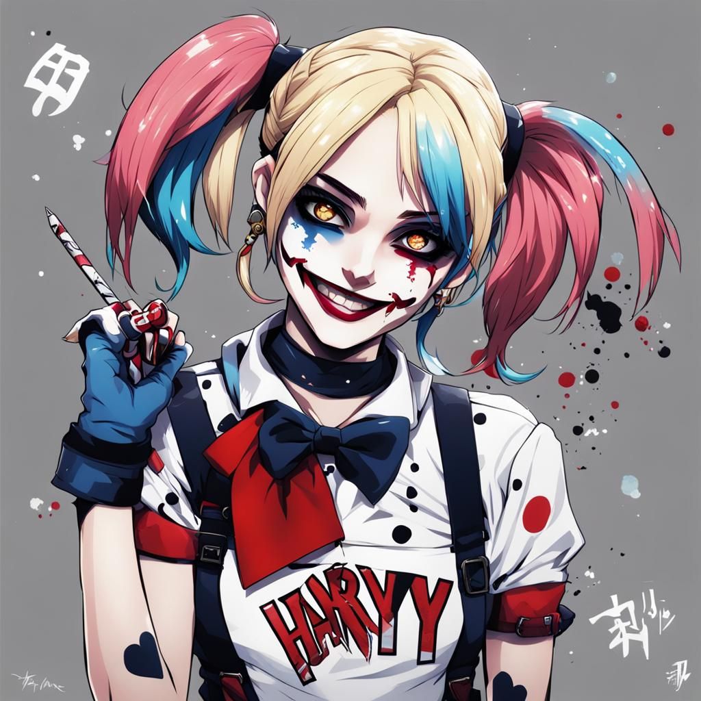 Harley Quinn in Anime Key Visual Style