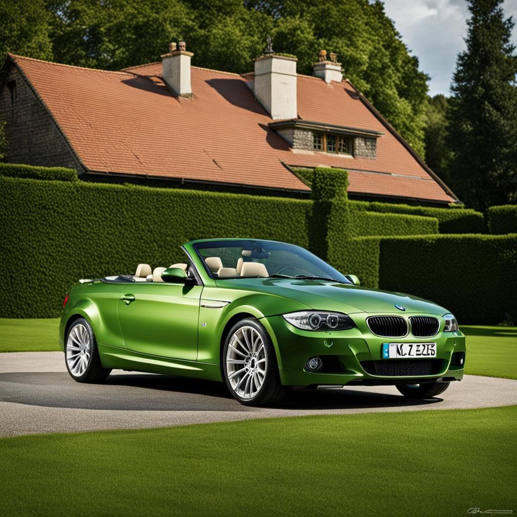 Green BMW E88 Cabriolet: Automotive Excellence