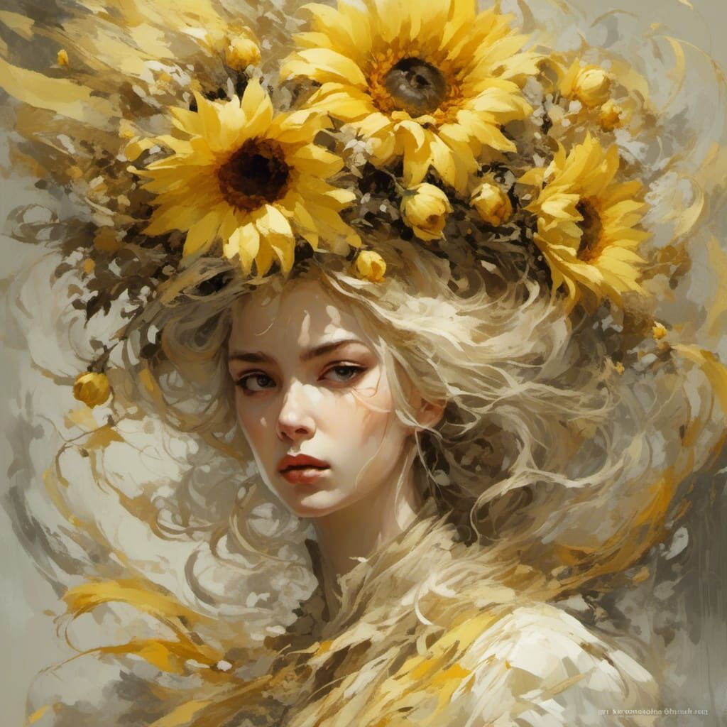 Ethereal Horror in Soft Yellow and Gold