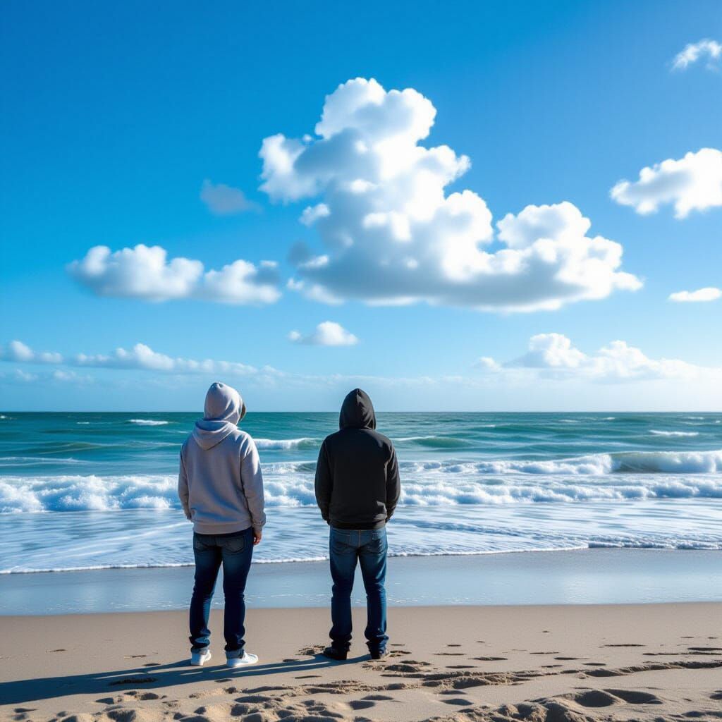 Teenager Watching the Sea