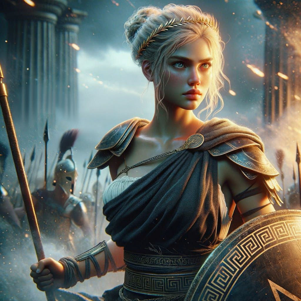 Adrasteia, Greek Goddess of Fate, in Digital Painting