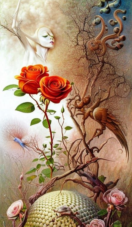 A rose does not answer its enemies with words, but with beau...