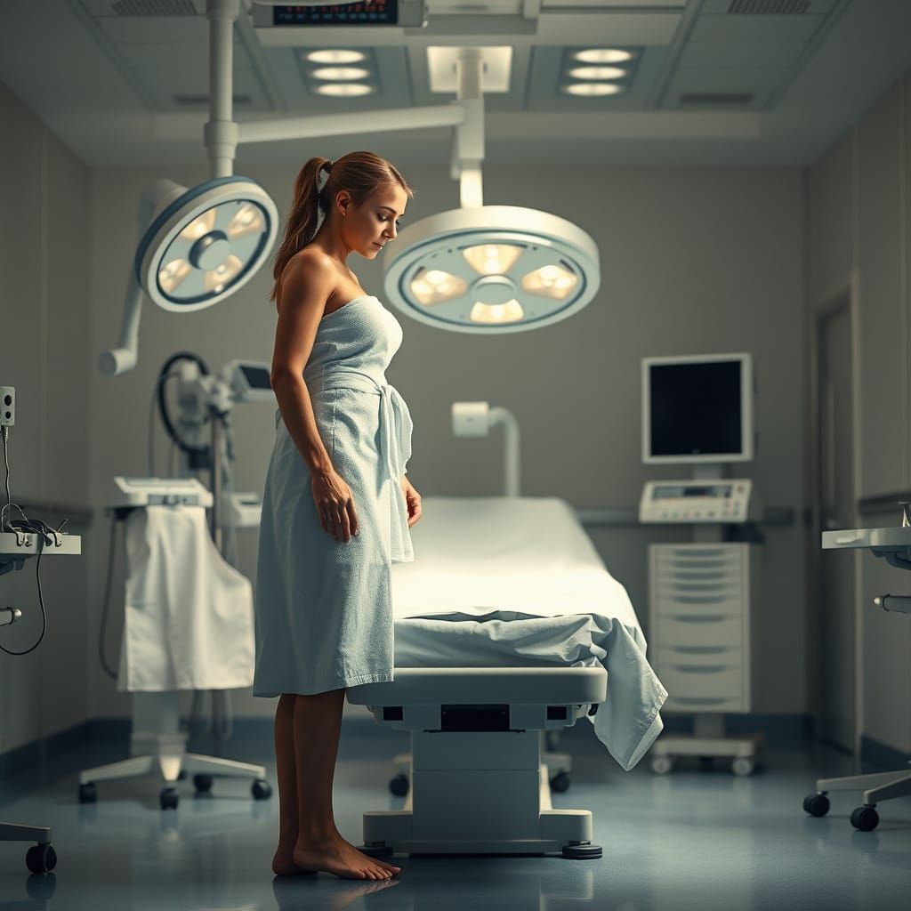 Hospital Drama Scene in Photorealistic Style