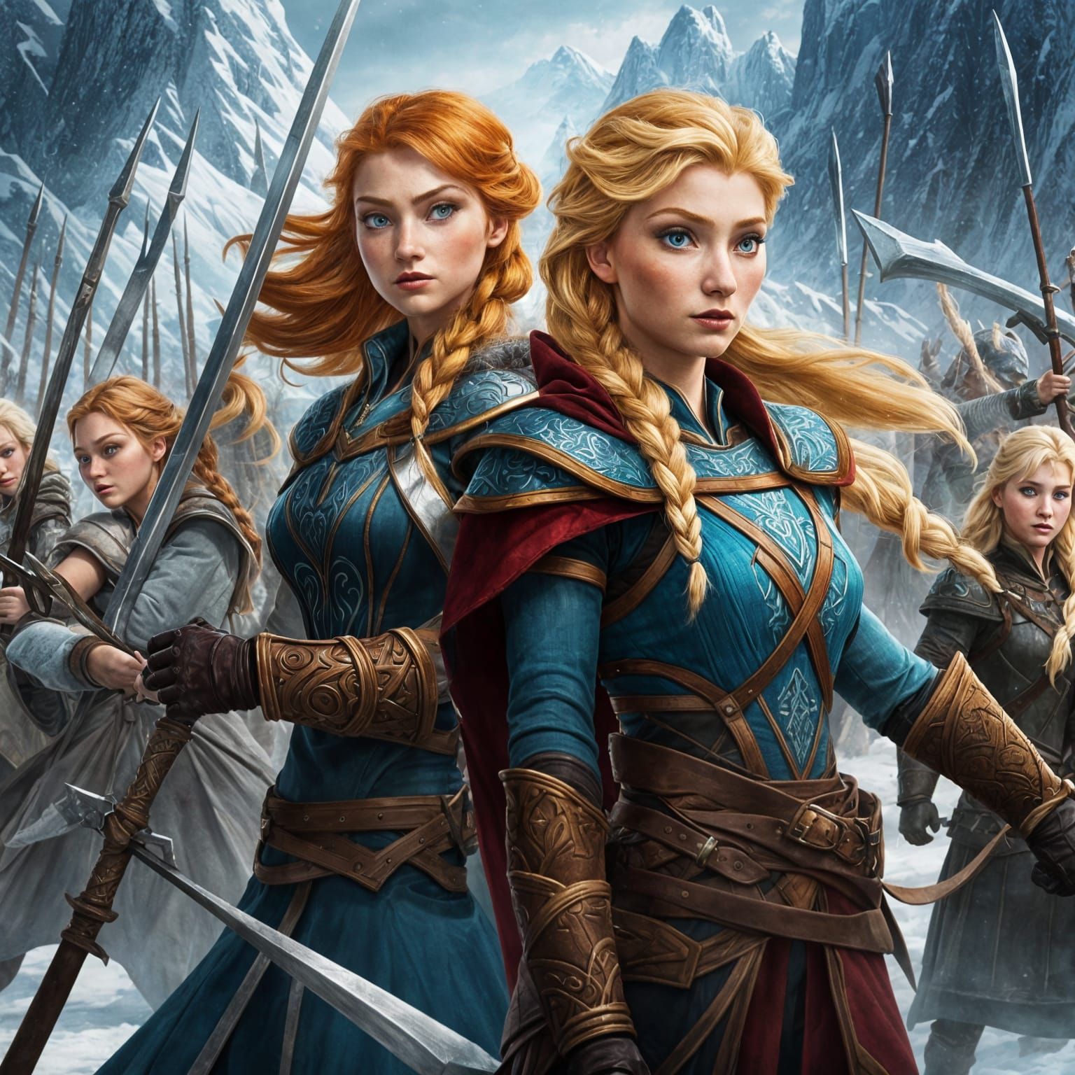 Viking Queens in Epic Battle