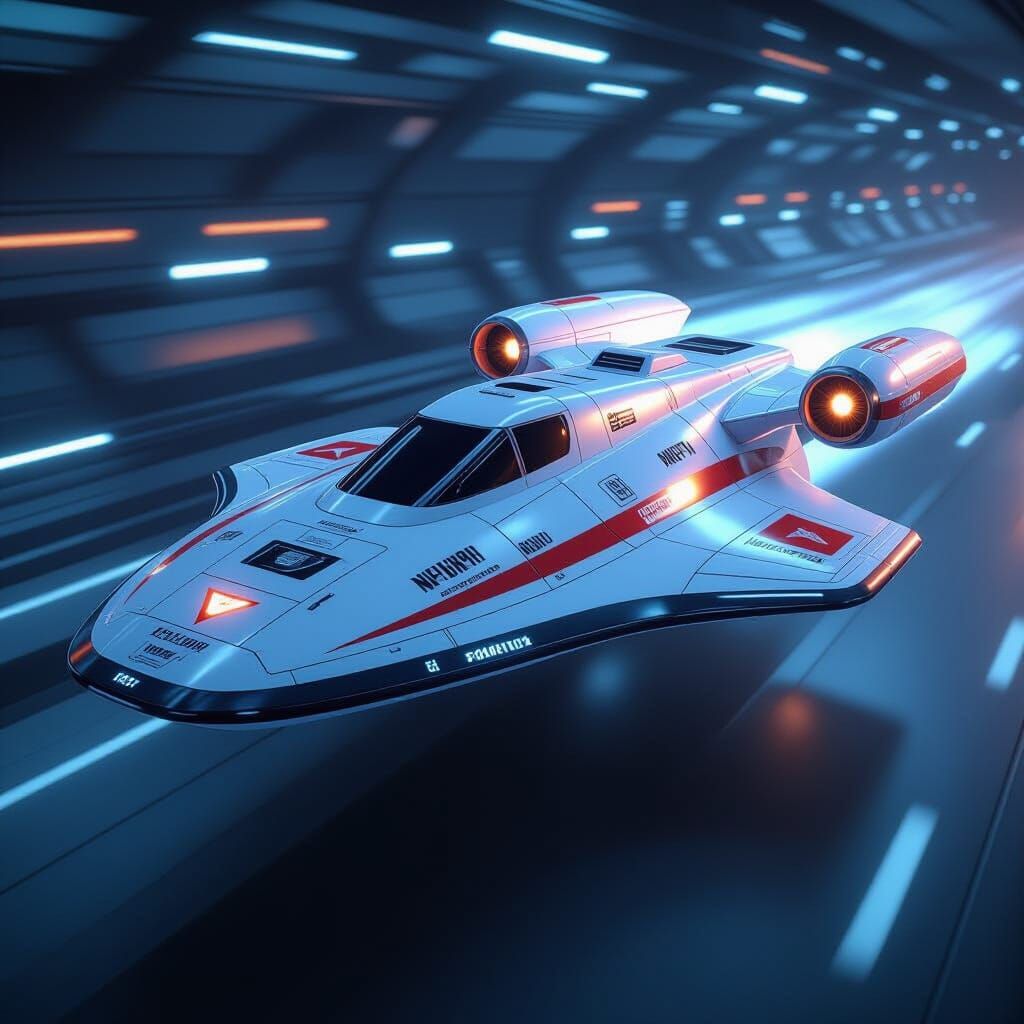 Star Trek Shuttlecraft Galileo in 3D Game Cinematic
