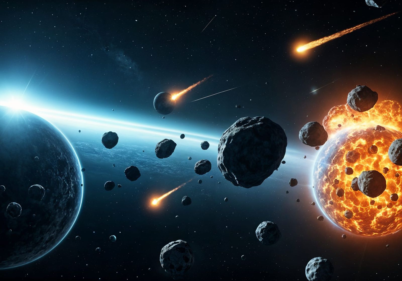 Cosmic Collisions: Asteroids and Comets in Deep Space