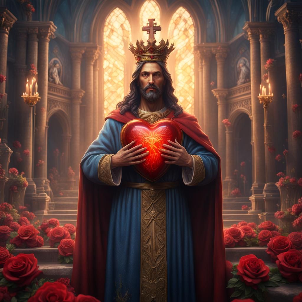 Detailed Matte Painting: Sacred Heart of Jesus