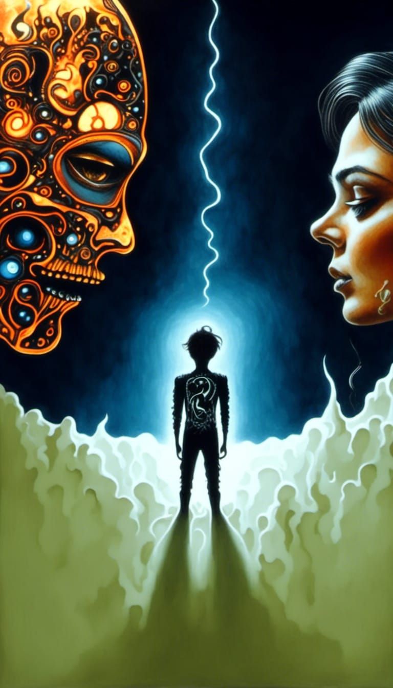 Surreal Hands Tattooed with Love and Fear