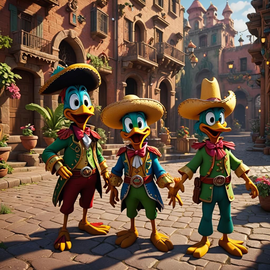 The Three Caballeros: 3D Game Cinematic Render