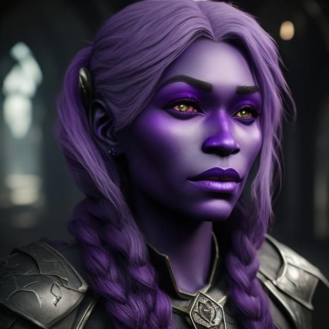 Purple Drow Beauty in Unreal Engine 5