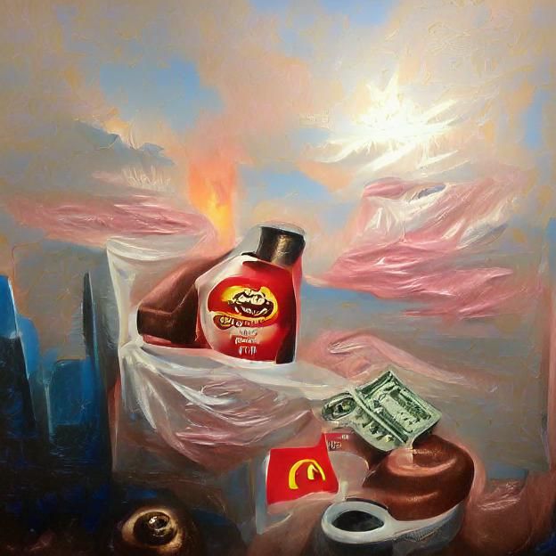 Oil Painting: Critical View of Capitalism