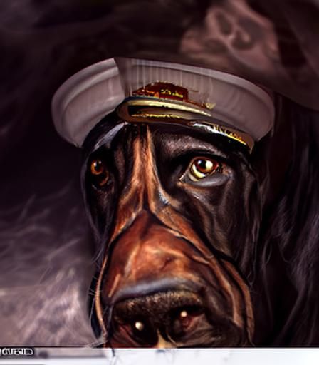 Renaissance Dogman Admiral Portrait in Oil