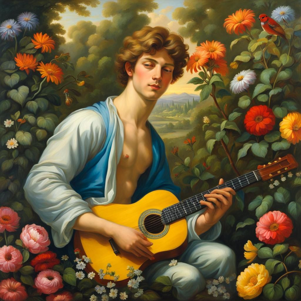 Lute Player by Raphael 240103C