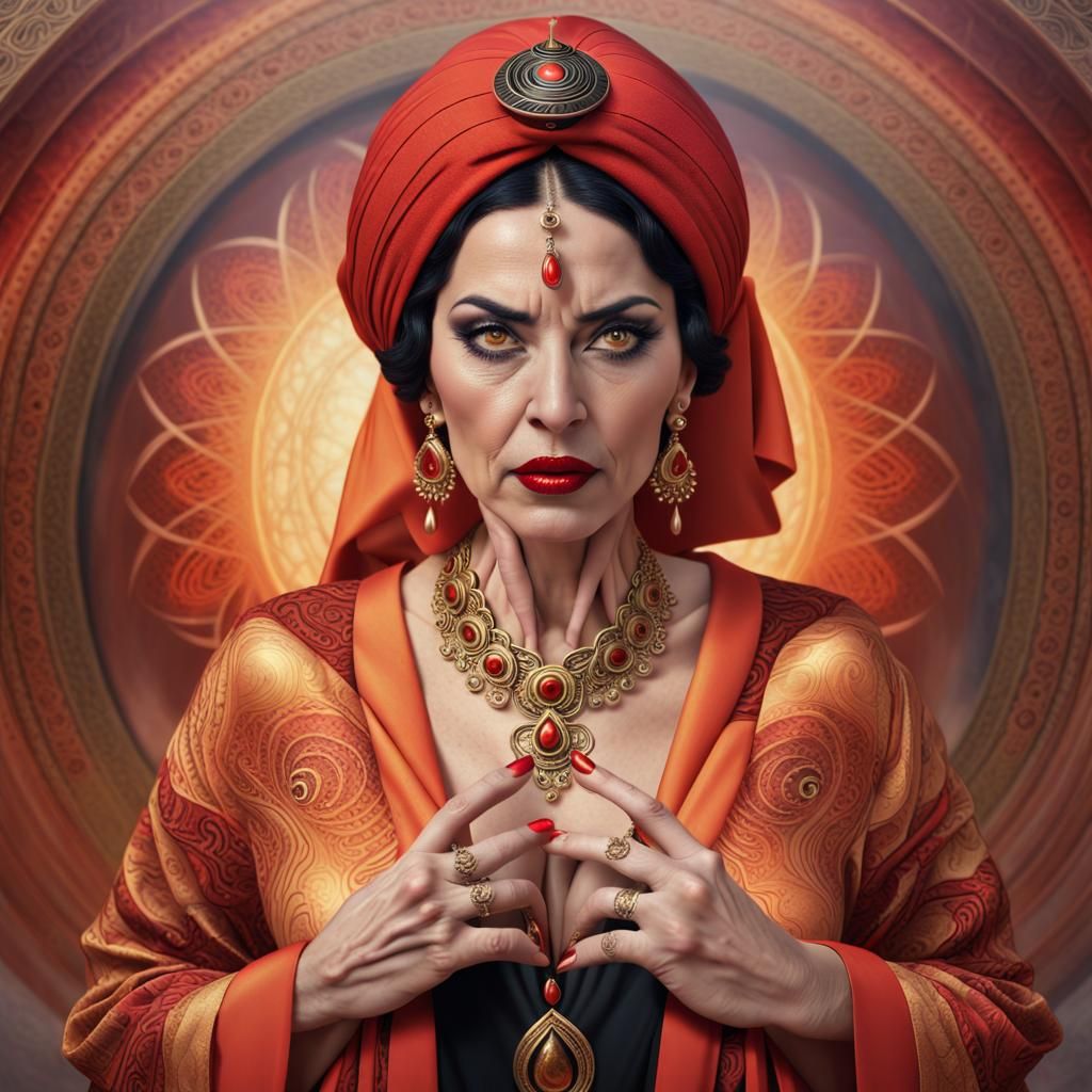 Powerful Middle Eastern Woman with Hypnotic Eyes