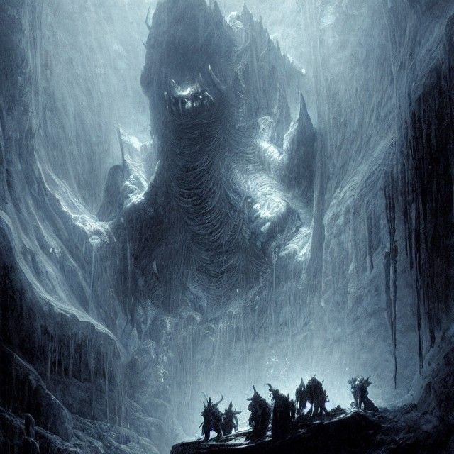 Balrog of Moria: A Gothic Horror Illustration