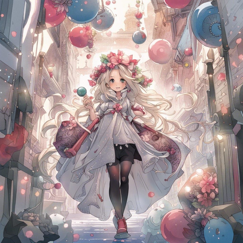 Fluffy Pink Monster's First School Day in Hyperdetailed Styl...