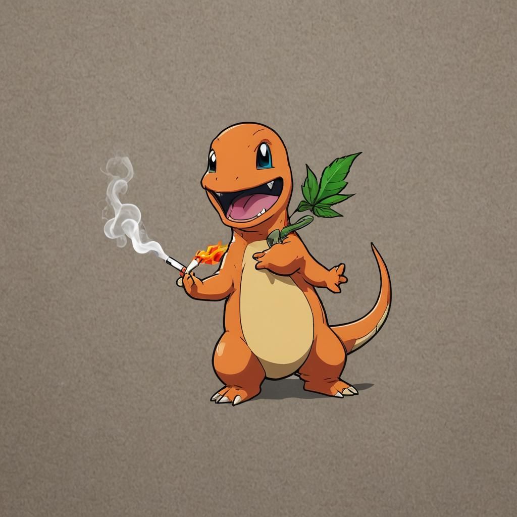 Charmander Smoking Weed: Cartoon Animation