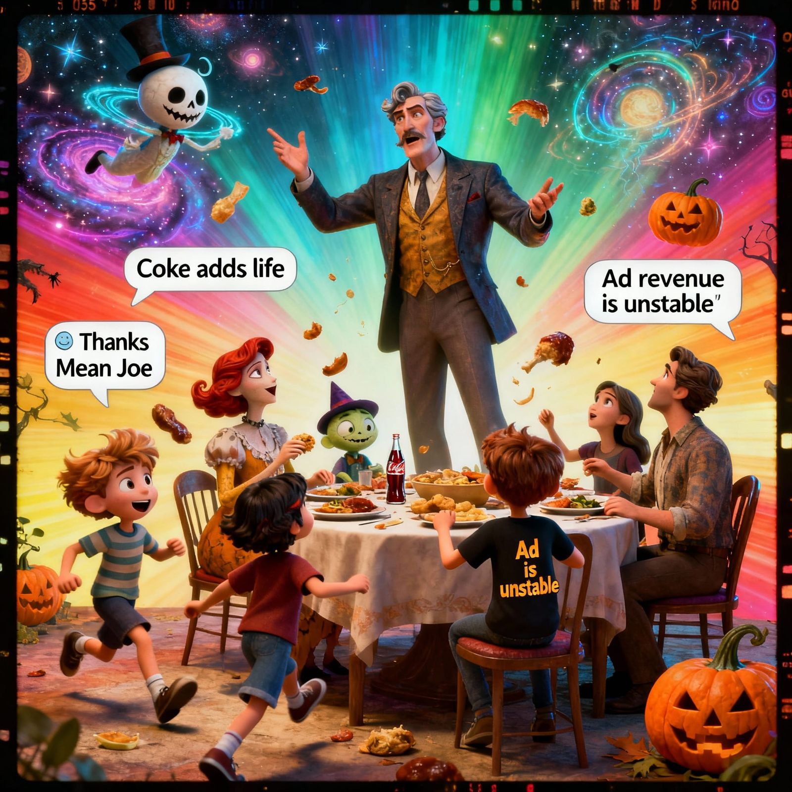 Whimsical Halloween Family Dinner with a Coke Twist