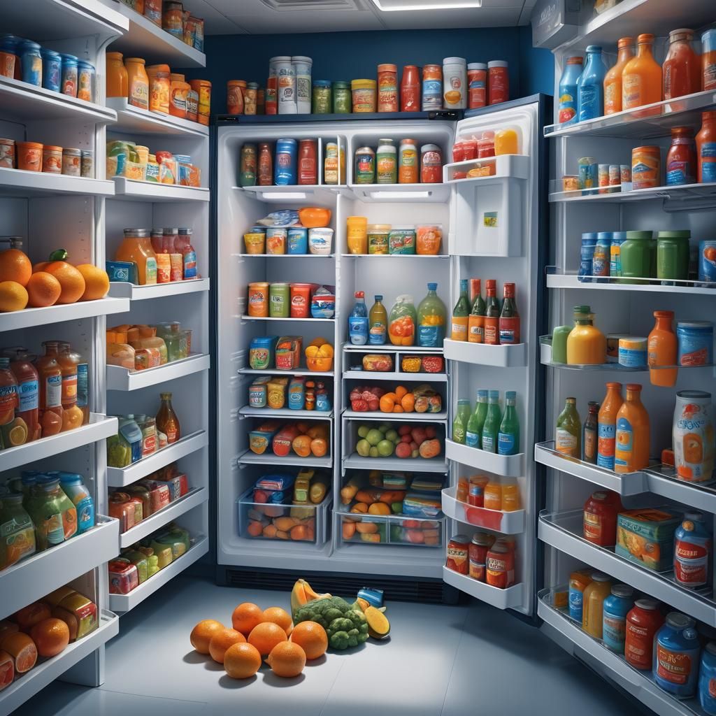 Vibrant Refrigerator Still Life in Unreal Engine 5