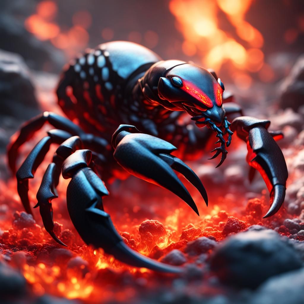 Fire and Ice Scorpion Pokémon Concept Art