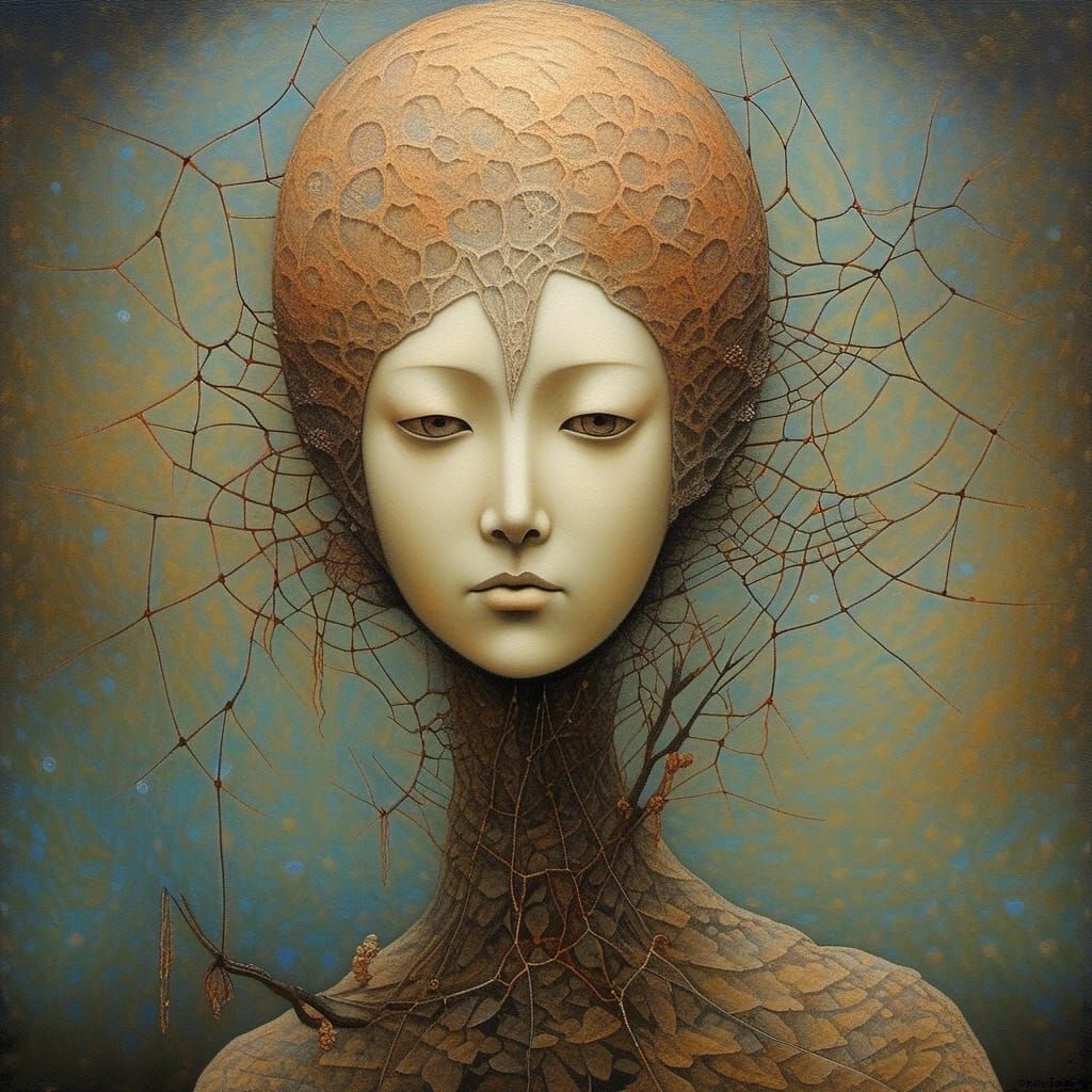 Wool Creature Portrait in Ethereal Ambiance