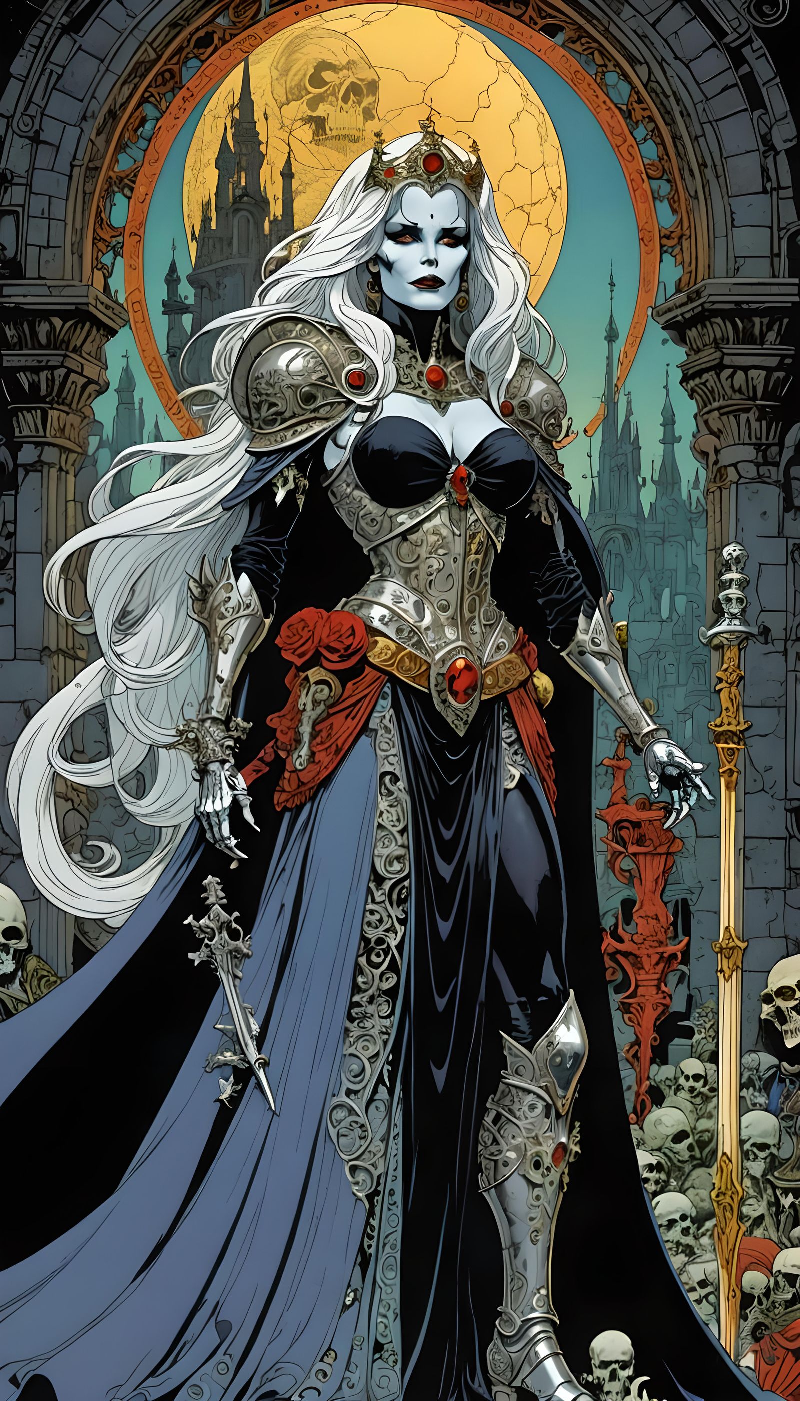 Lady Death Illustration in Bande Dessinées Style