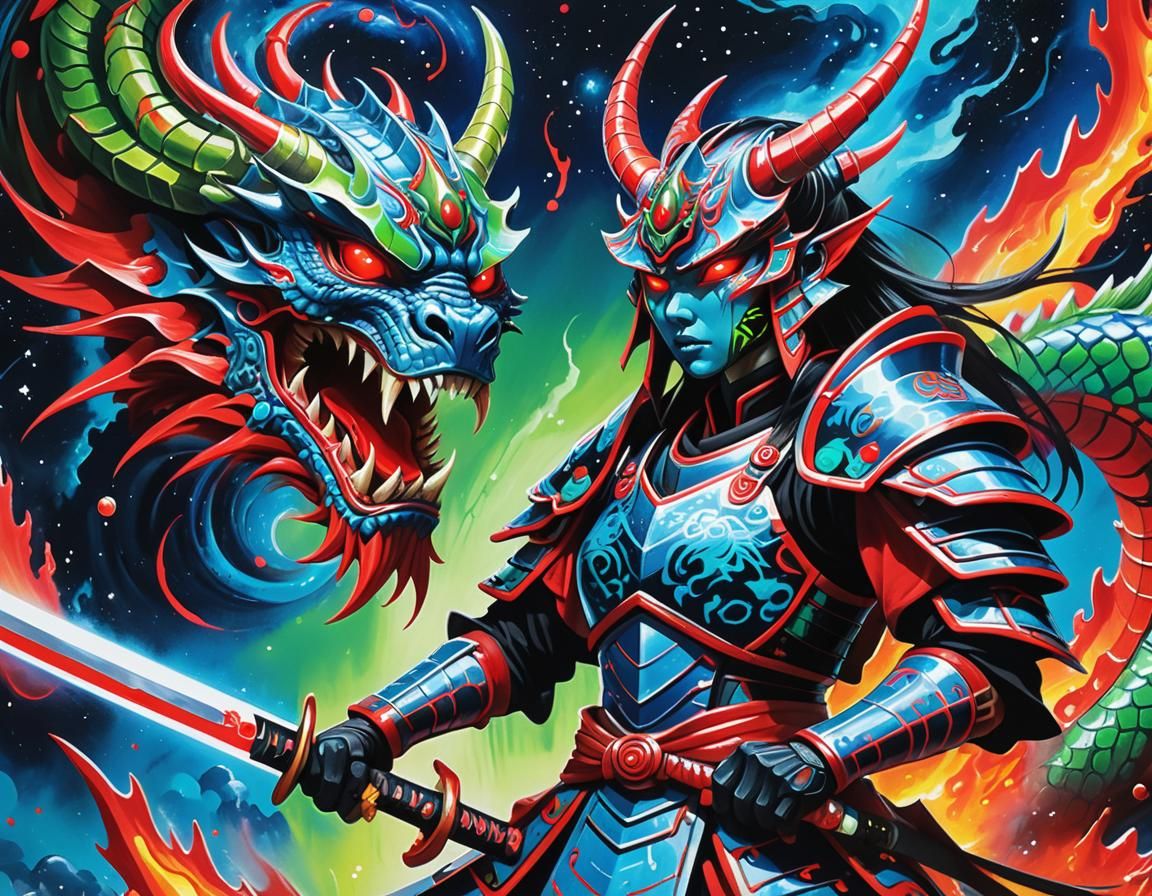 A demonic Hashira warrior from space-time, wielding both tra...