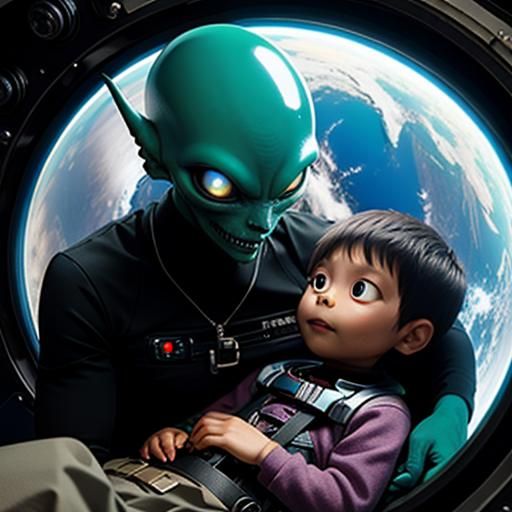 Alien Babysitter in Space
