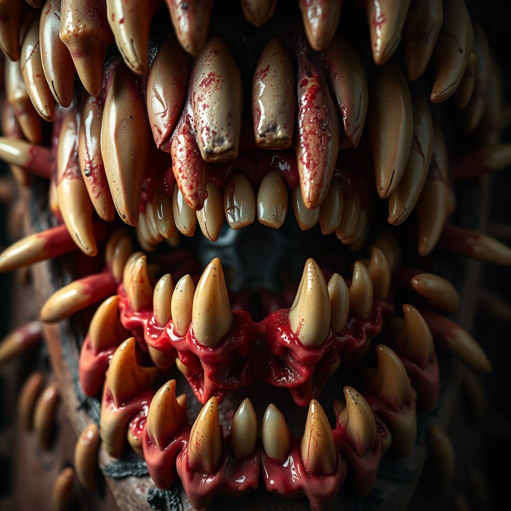 Eerie Macro Landscape of Abundant Teeth