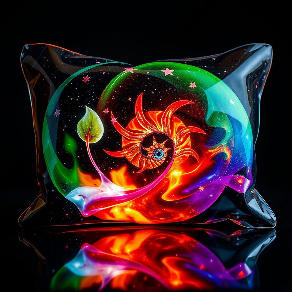 Surrealistic Curves in Hyperrealistic Psychedelic Art