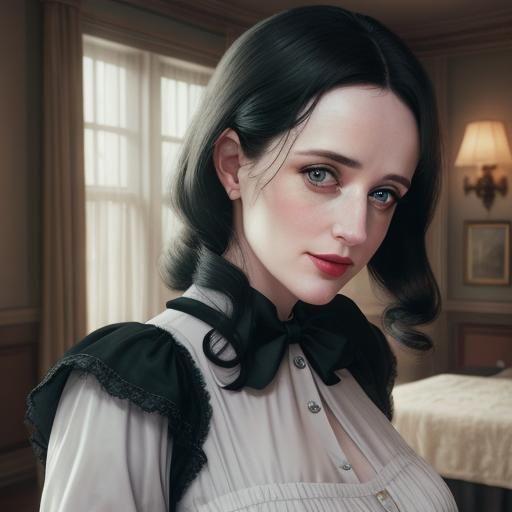 Miss Peregrine Portrait in 1940s Style With Her Husband