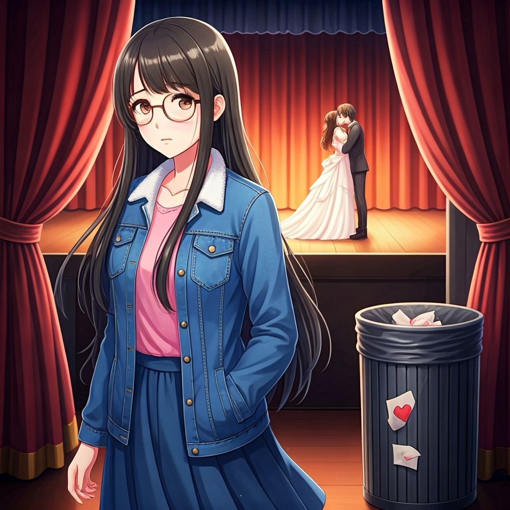 Anime Girl Backstage With Love Letter