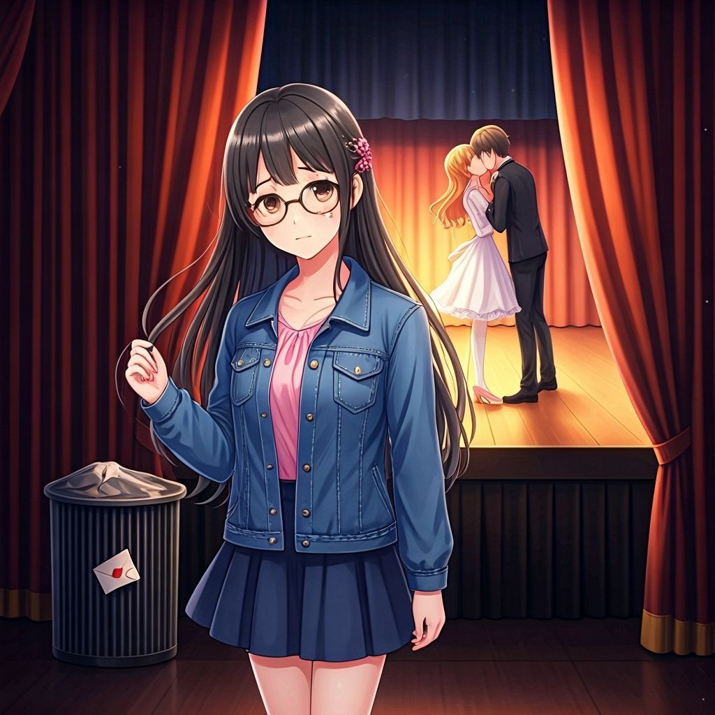 Anime Girl Walks Away From Stage in Key Visual Style