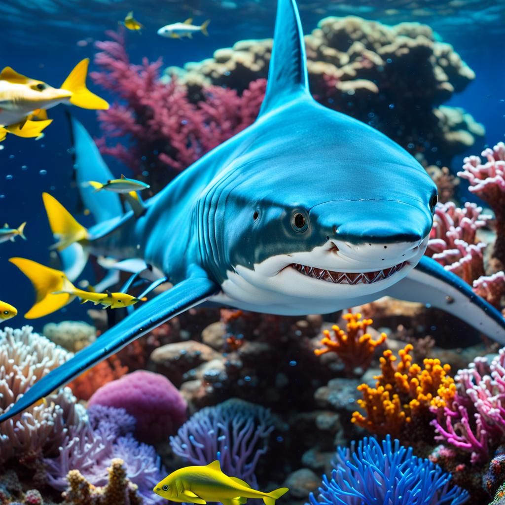 The beautiful blue shark