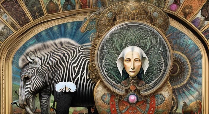 Optical Illusion: Zebra and Elephant Pareidolia