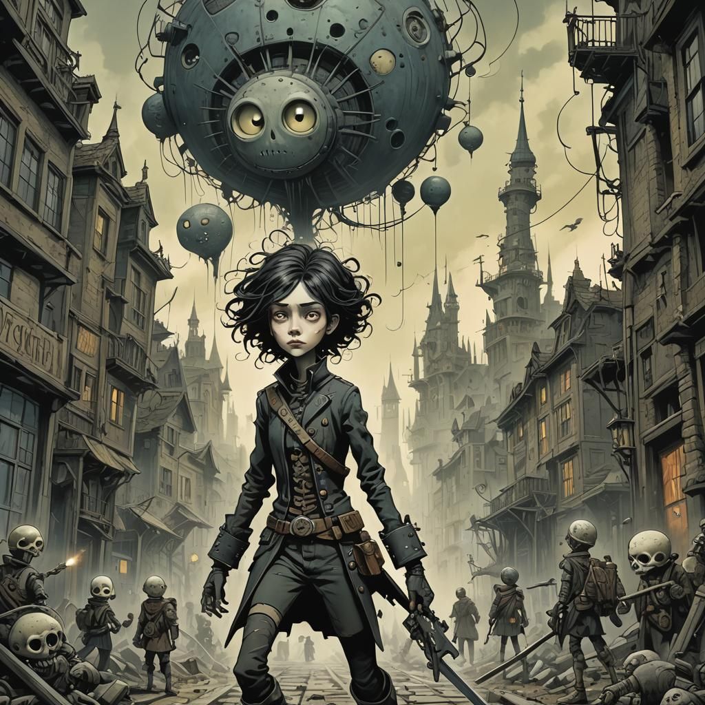 Dystopian Training Scene: Dark Fantasy Masterpiece