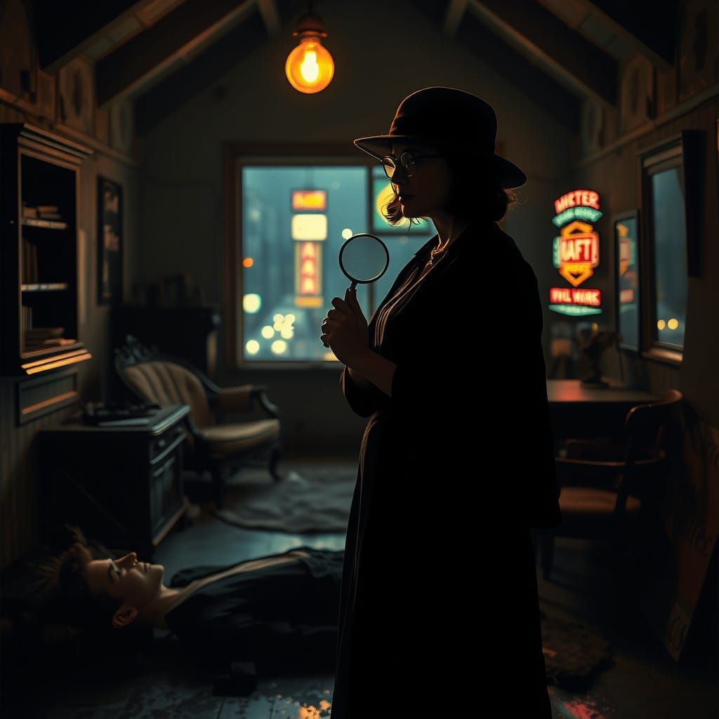 Mysterious Lady Investigates Crime Scene in Gritty, 1920s-Er...