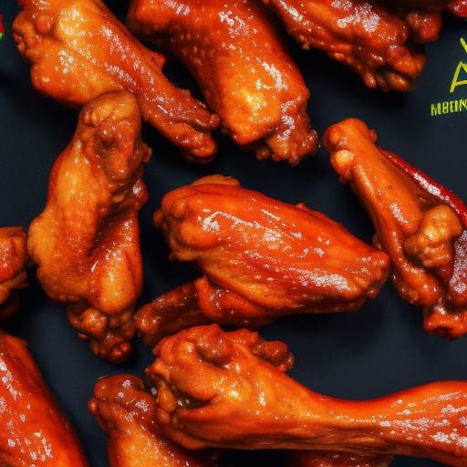 Fantastical Hot and Spicy Chicken Wings Art
