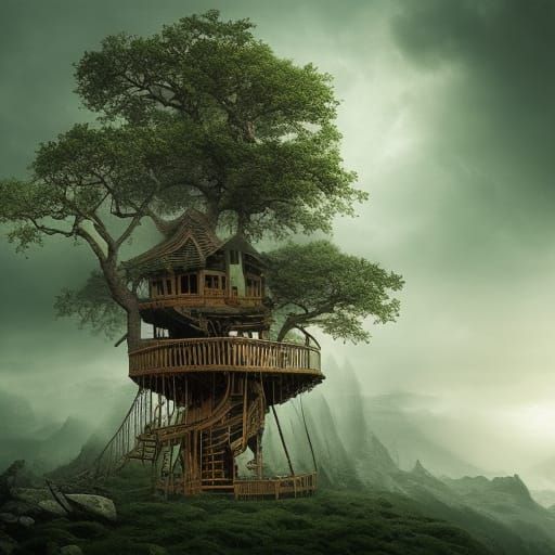 Dramatic Treehouse of Horror: Digital Matte Painting
