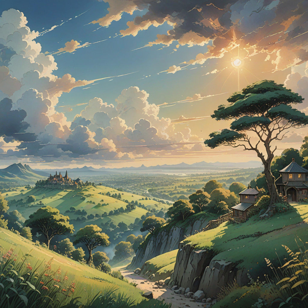 Dreamy Gemstone Landscapes in Whimsical Watercolor