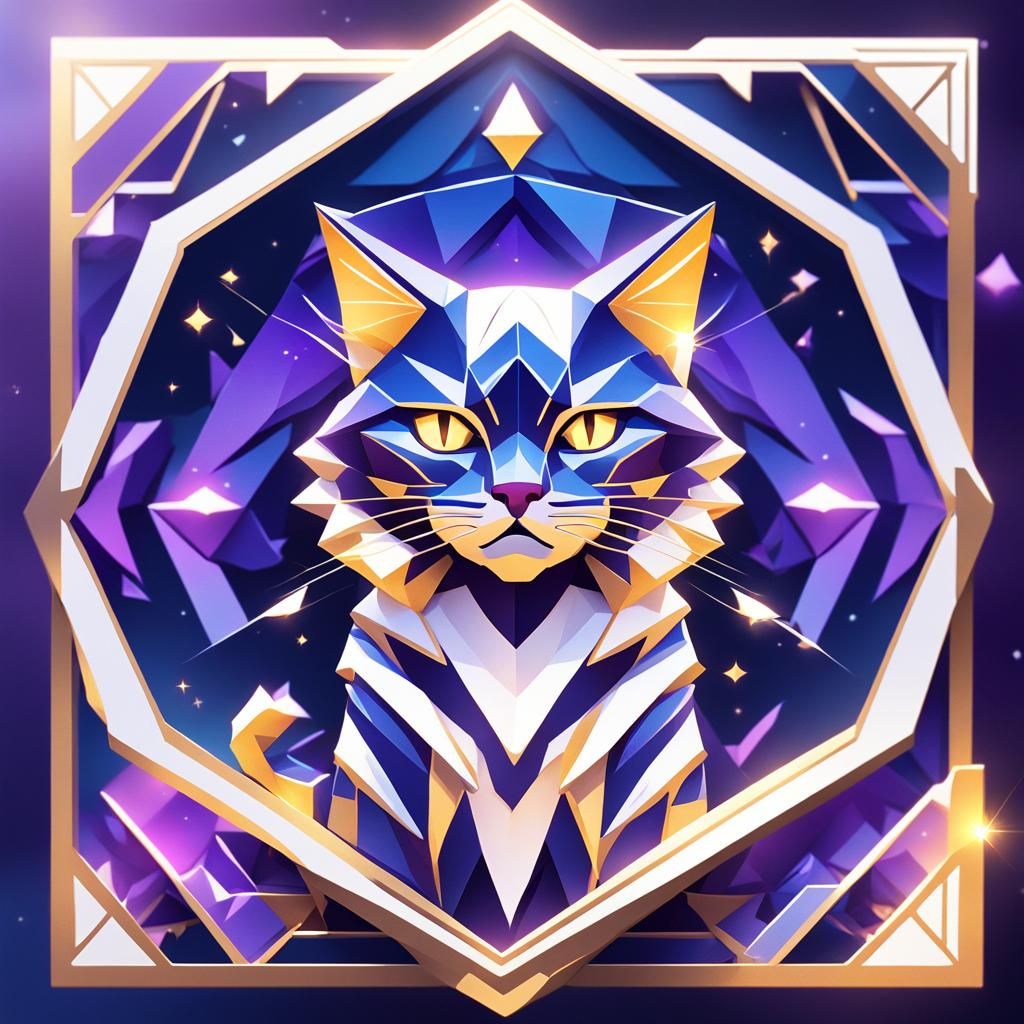 Elegant Nekomata Trading Card in Luxurious Digital Art