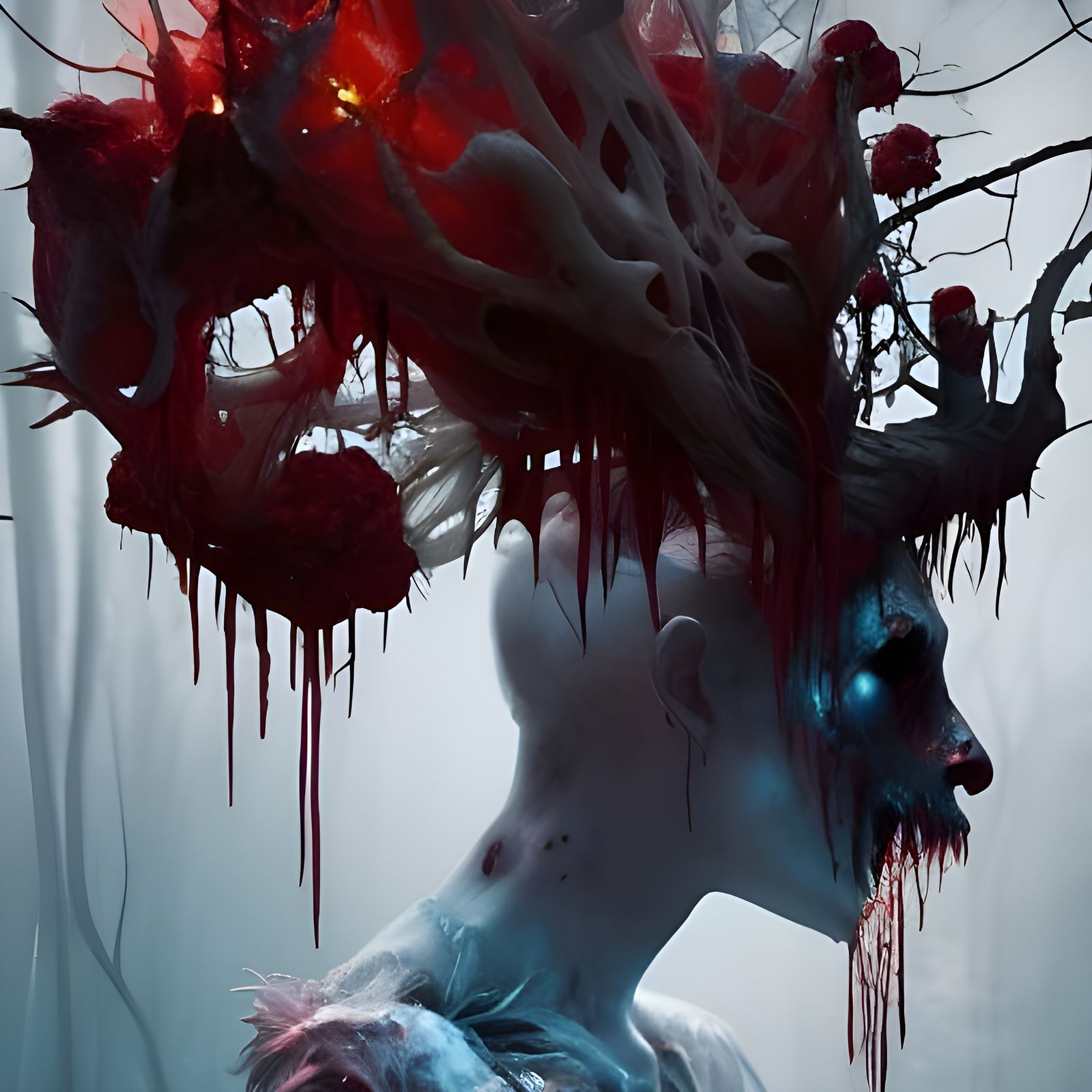 Creepy Psychedelic Ghost in Hyperrealistic Digital Art