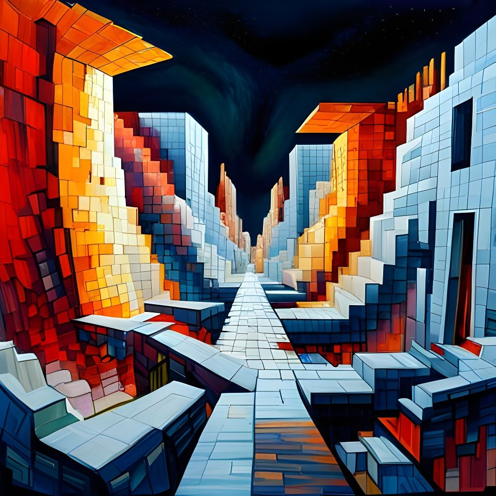 Cosmic Sci-Fi Architecture as Impasto Painting